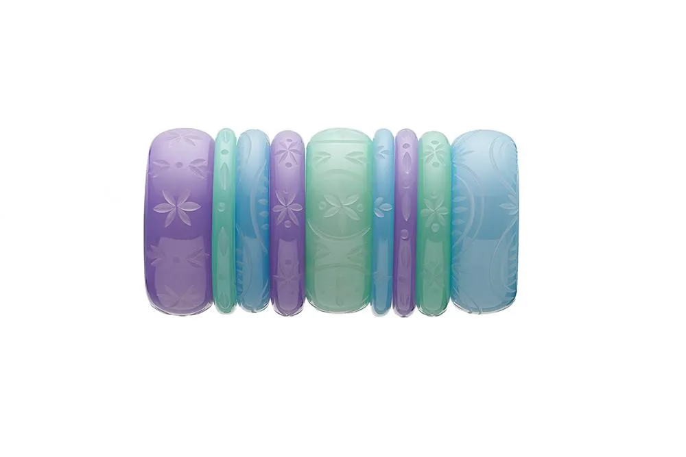 Wide Frosty Fakelite Bangle