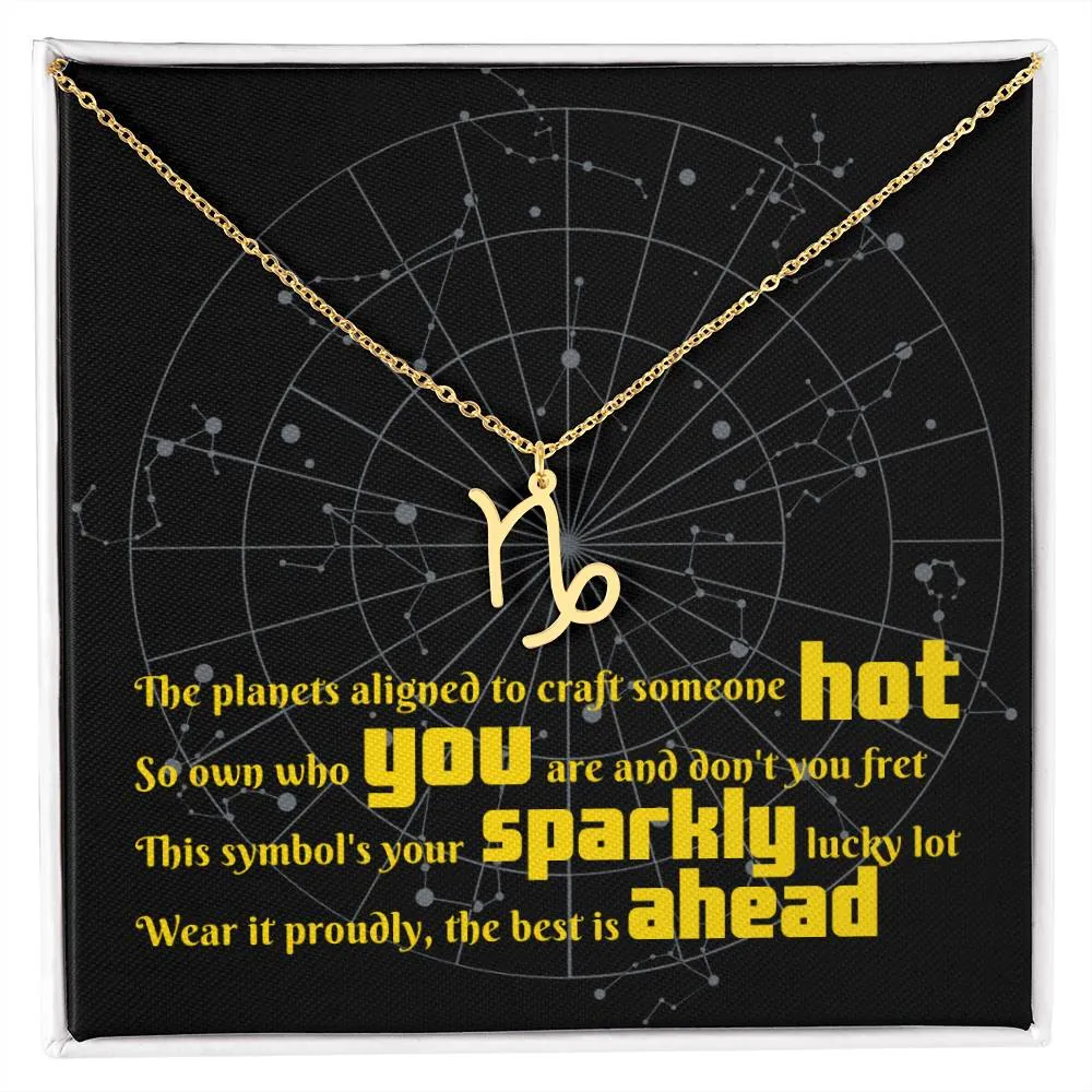 Zodiac Sign Pendant | Heartfelt Valentine's Day Gift with A Touch Of Humor | Funny Message Card